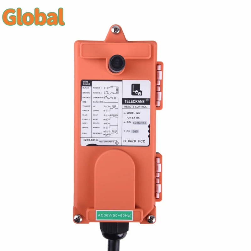 F21-E1B 6 buttons Industrial Wireless Radio Crane Remote Control switches Hoist overhead bridge Crane lift control