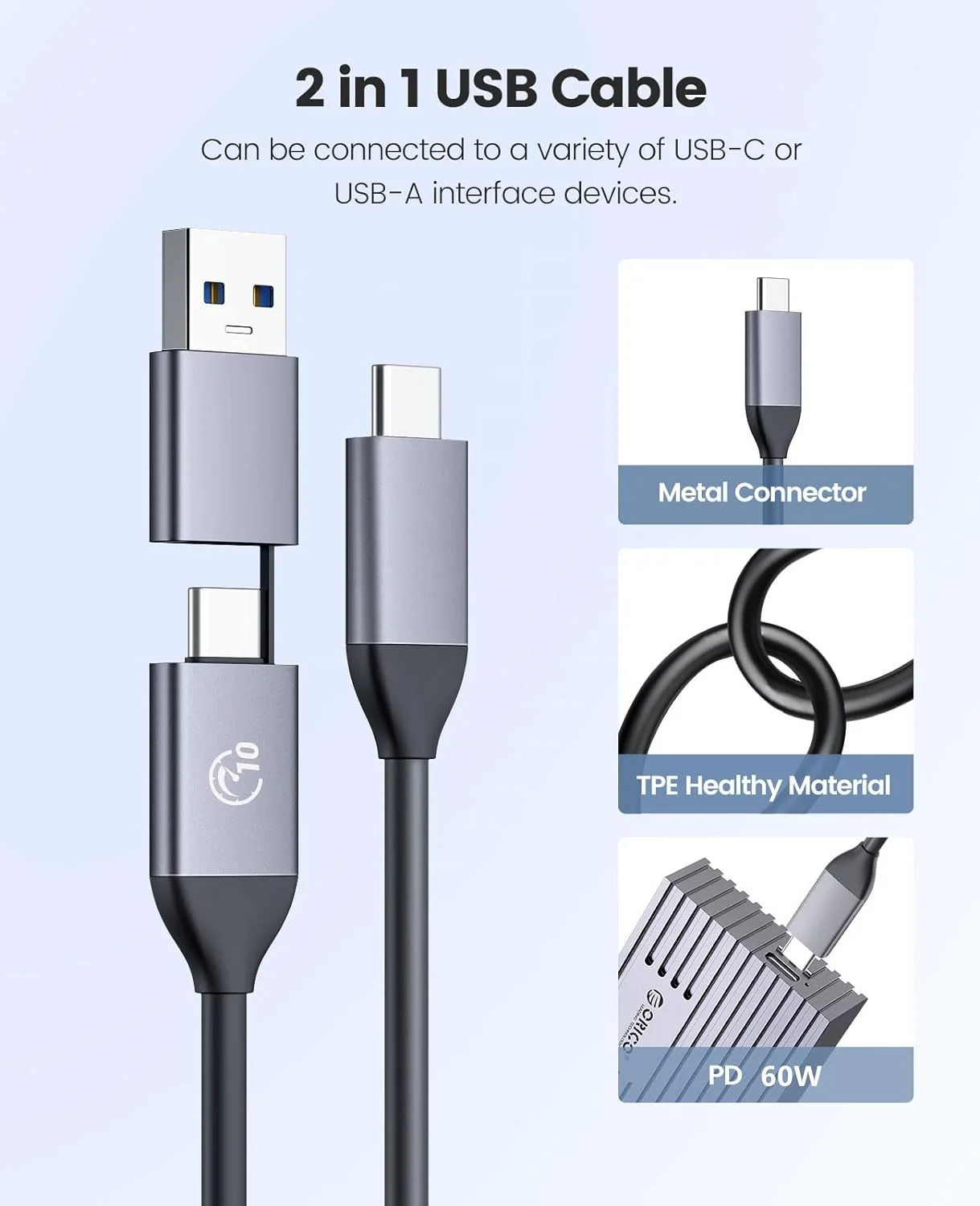 Orico M2 Nvme Case 10Gbps M.2 Naar Usb Type C 3.1 Ssd Adapter Voor Nvme Pcie M-Key ssd Disk Box Aluminium M.2 Ssd Case