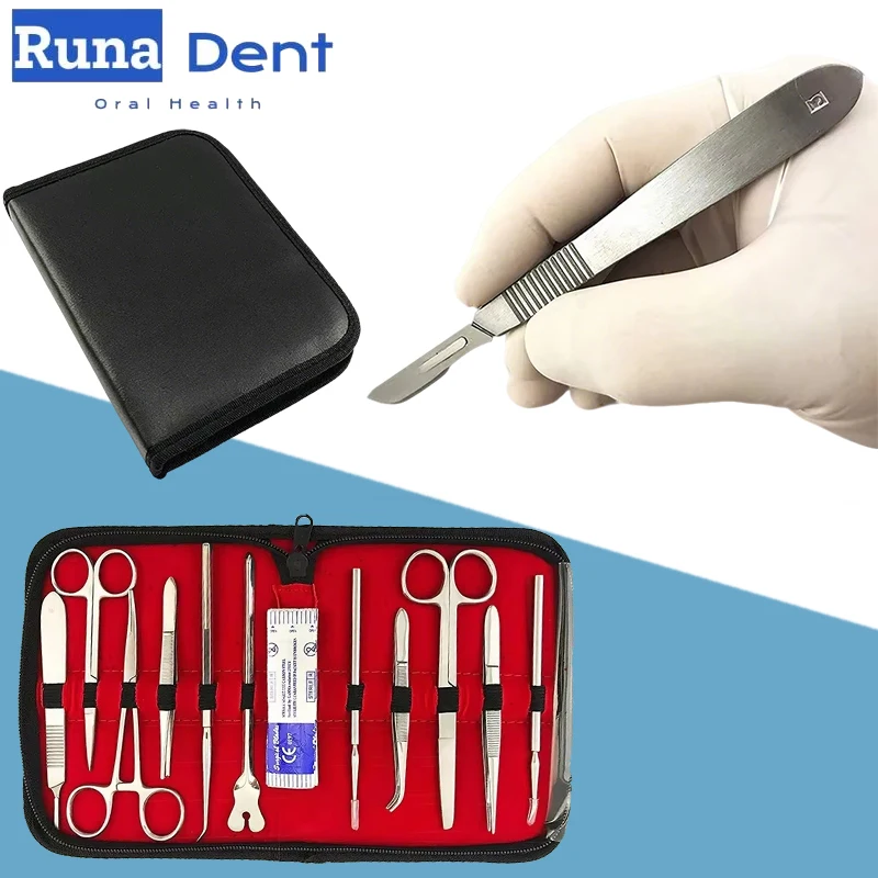 

Набор для отработки навыков наложения швов для студентов-медиков, полный комплект для хирургической подготовки с набором прецизионных инструментов