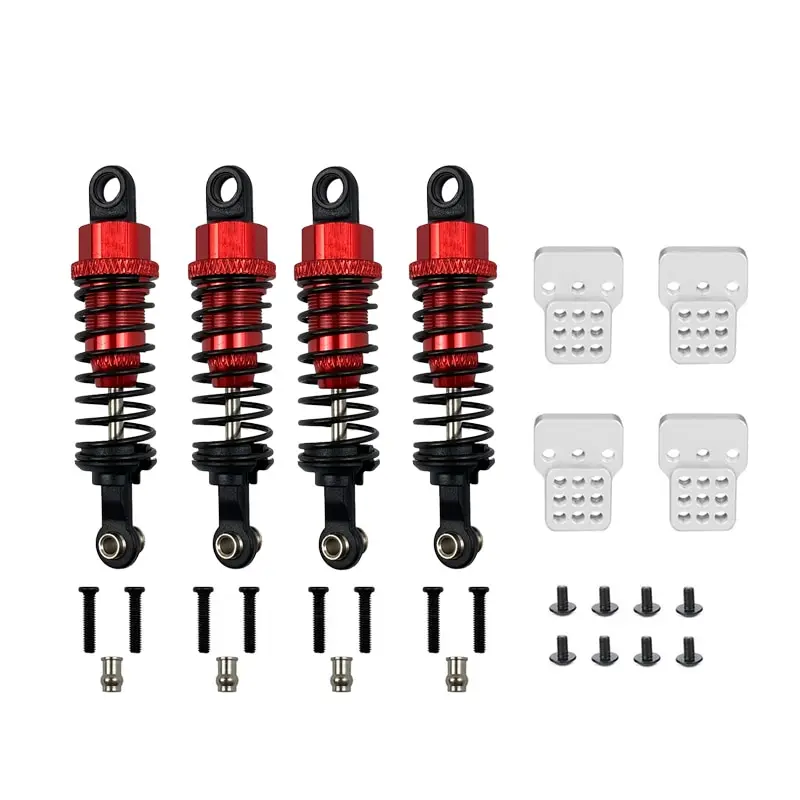 1 Set RC Car Metal Shock Absorber Oil Filled Type With Shock Tower For WPL C14 C24 MN D90 D91 MN99 99 Adjustable Upgrade Parts