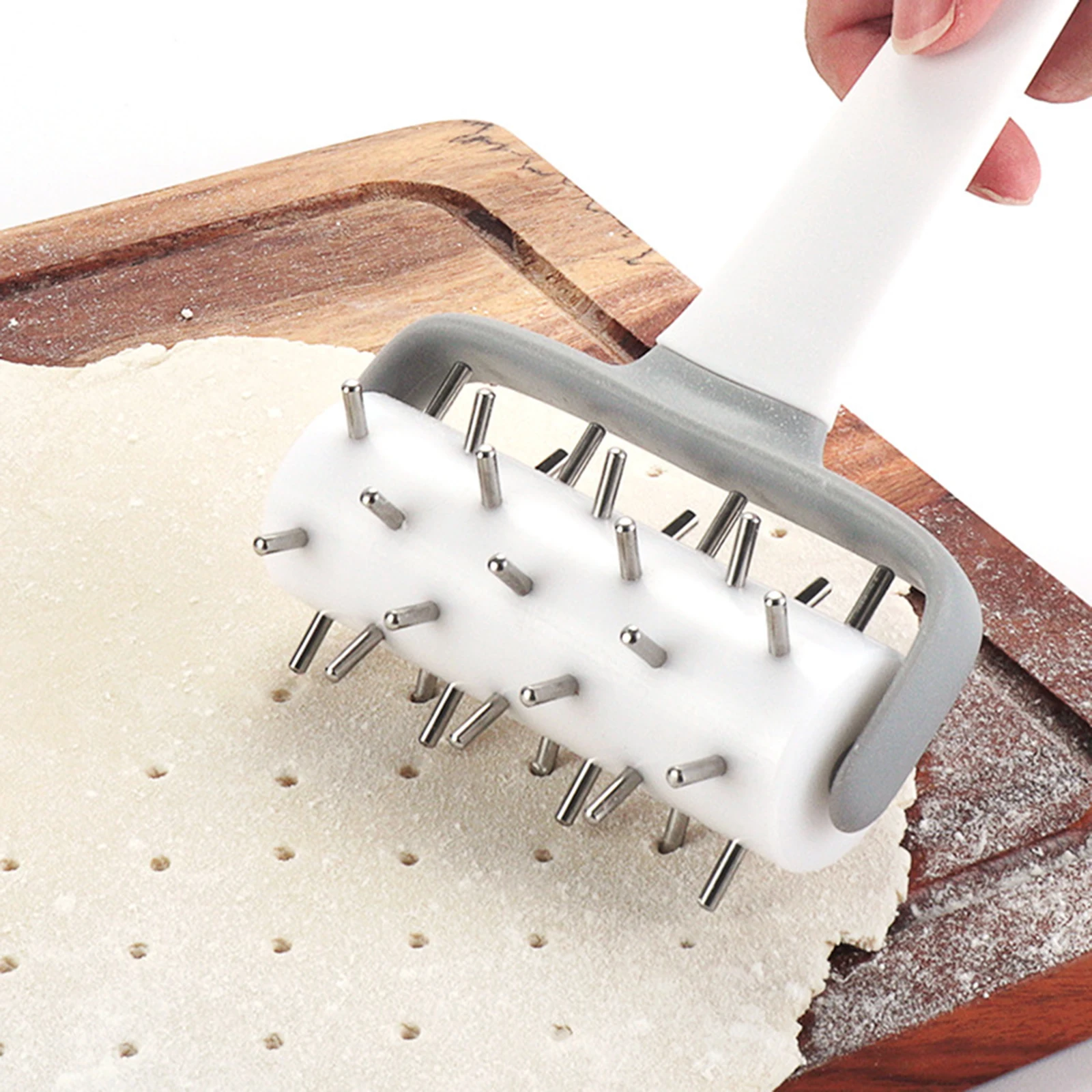 أسطوانة عجينة البيتزا المحمولة سهلة التنظيف، ملحقات متعددة الوظائف، دبوس فطيرة المعجنات لمطعم الكيك والمطبخ والخبز المنزلي #2