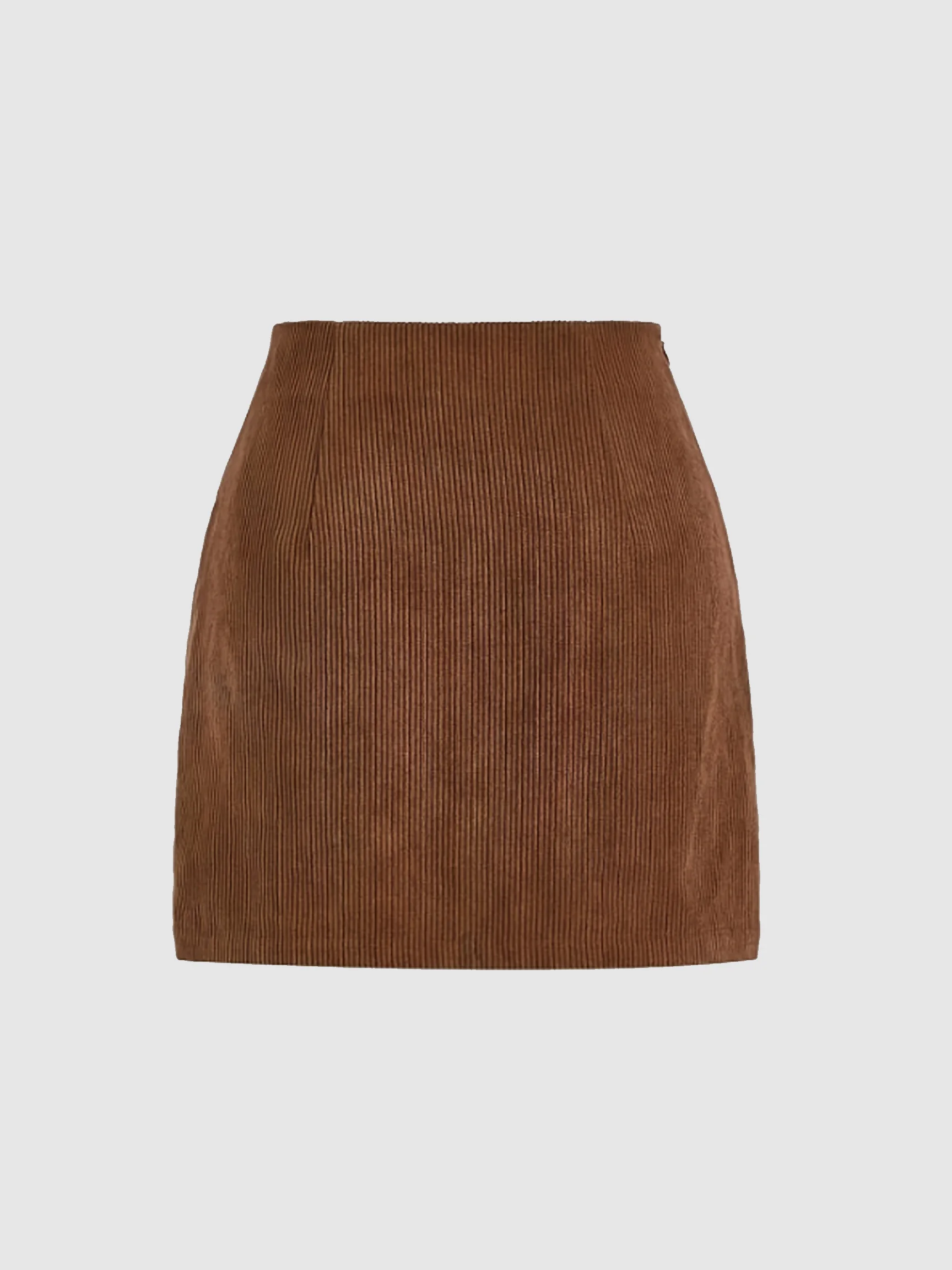 Women Metal Embellished Asymmetric Hem Midi Skirt, Zipper Closure Slimming Elegant Skirt, Versatile Casual Daily Commute Bottoms