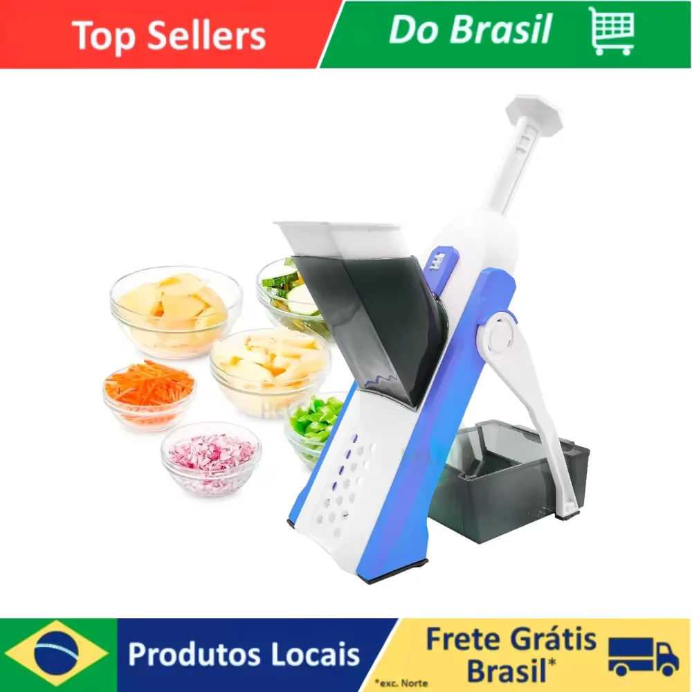 5 وظائف لقطع البطاطس والخضروات والخضراء والفواكه الإينوكس متعددة اليدوية