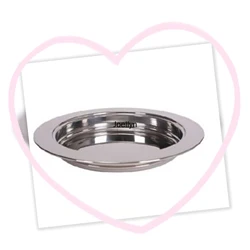 Stainless Steel Round Bread Plate, Dishes, Holy Communion, Art and Design Products