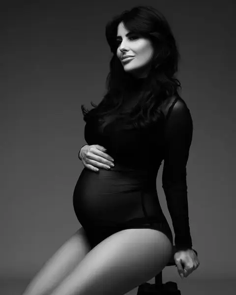 Maternity Photoshoot Bodysuit Black Mesh Soft Fabric Body Pregnancy Pregnant Woman Stretch Lace Top for Photo Shoot
