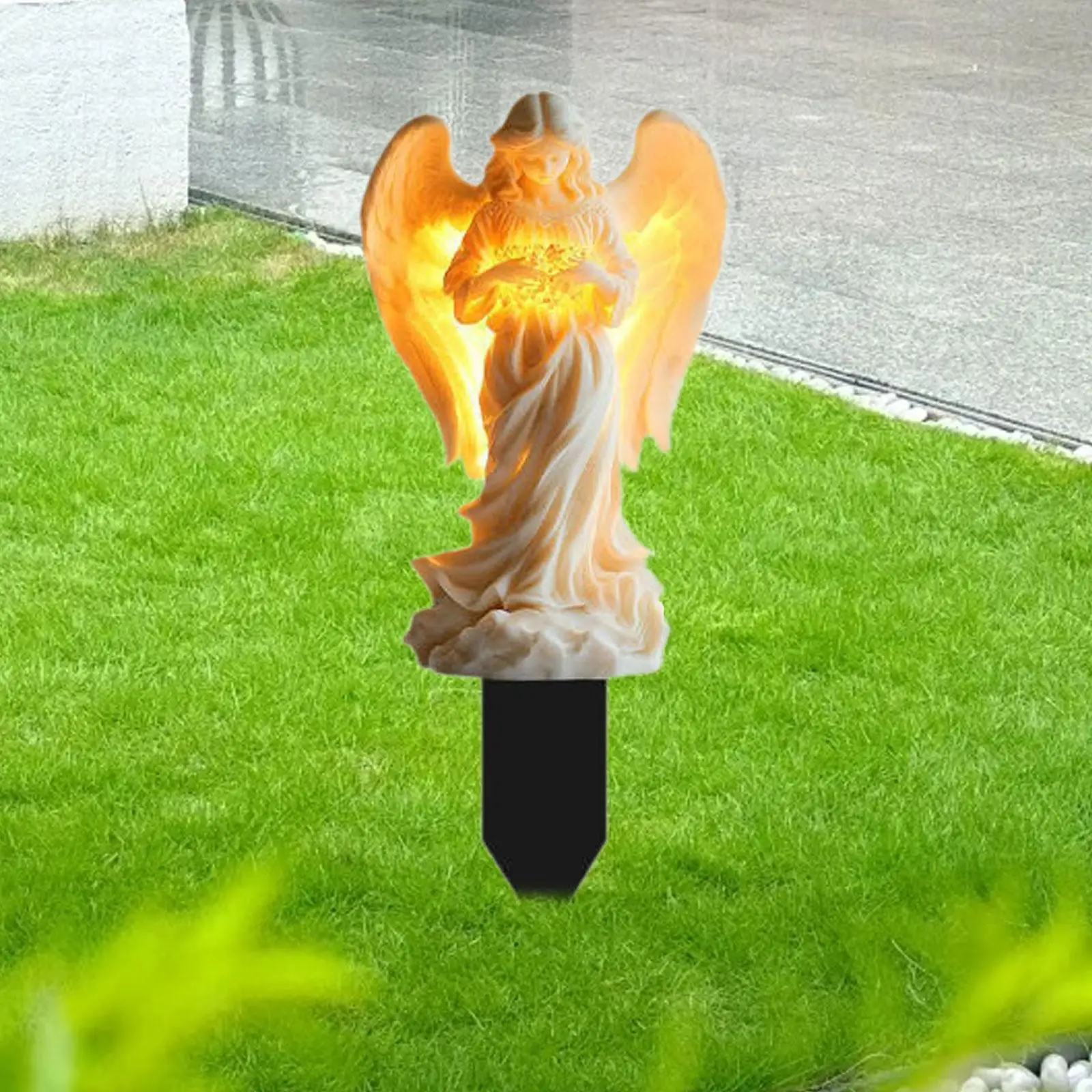 Acrylic Angel Garden Stake 2D Fairy Garden Angel Ornament Decorative Plant Stakes for Home Plant Pot Flower Decoration