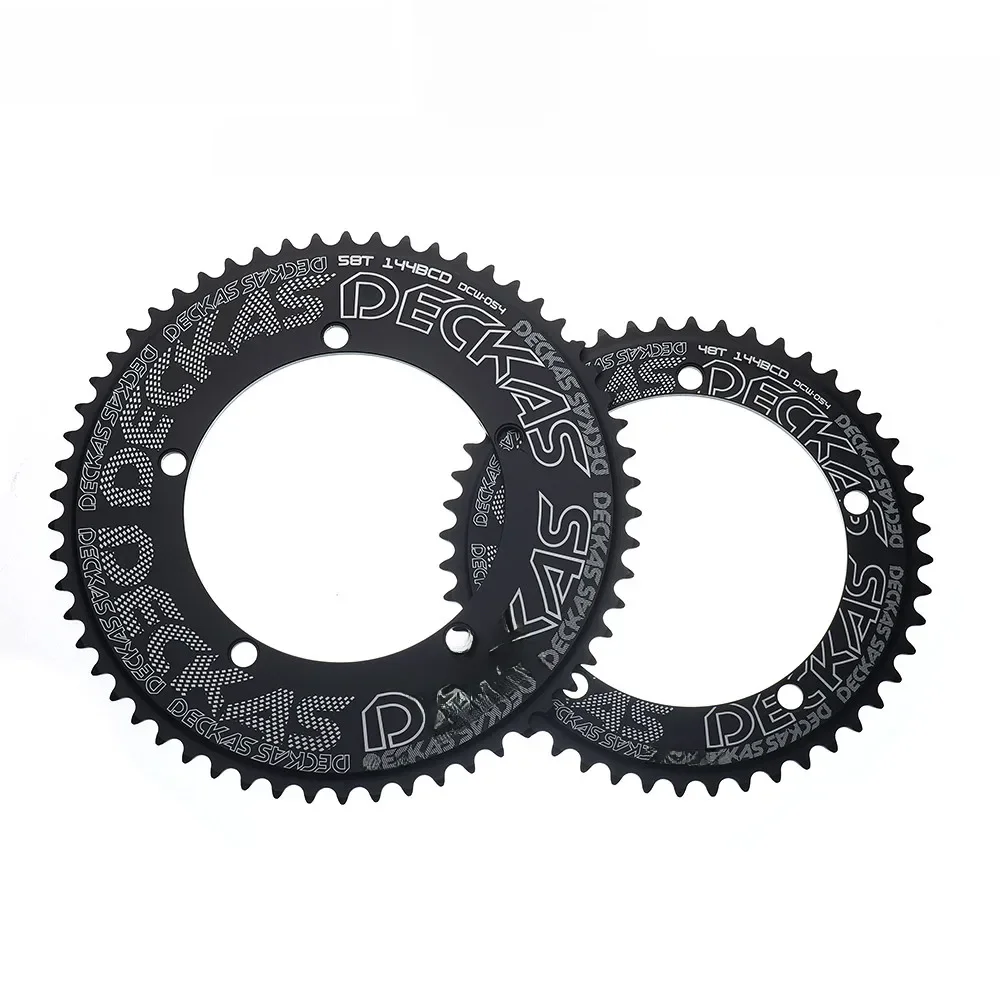Deckas 144BCD Fixie Okrągły łańcuch Fixie Rower gąsienicowy 44T-58T Ząb 144 Bcd Specjalne koło zębate jednobiegowe Koło łańcuchowe — 2