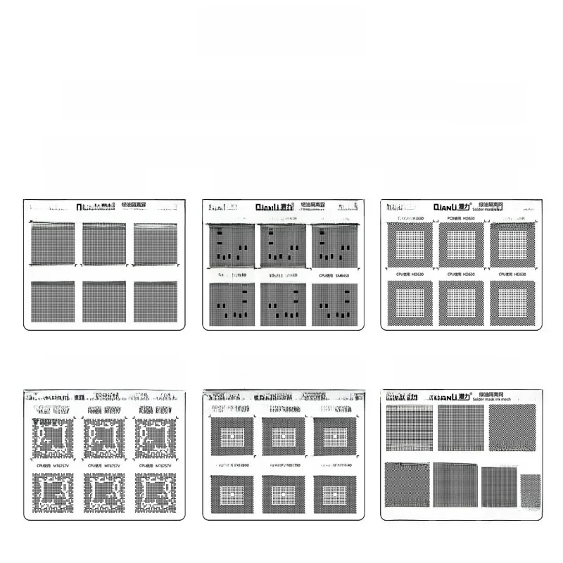 Qianli – masque à souder UV en filet d'huile verte, Kit d'encre pour iPhone/Huawei/Samsung, carte mère CPU IC puce, pochoir de reballage BGA