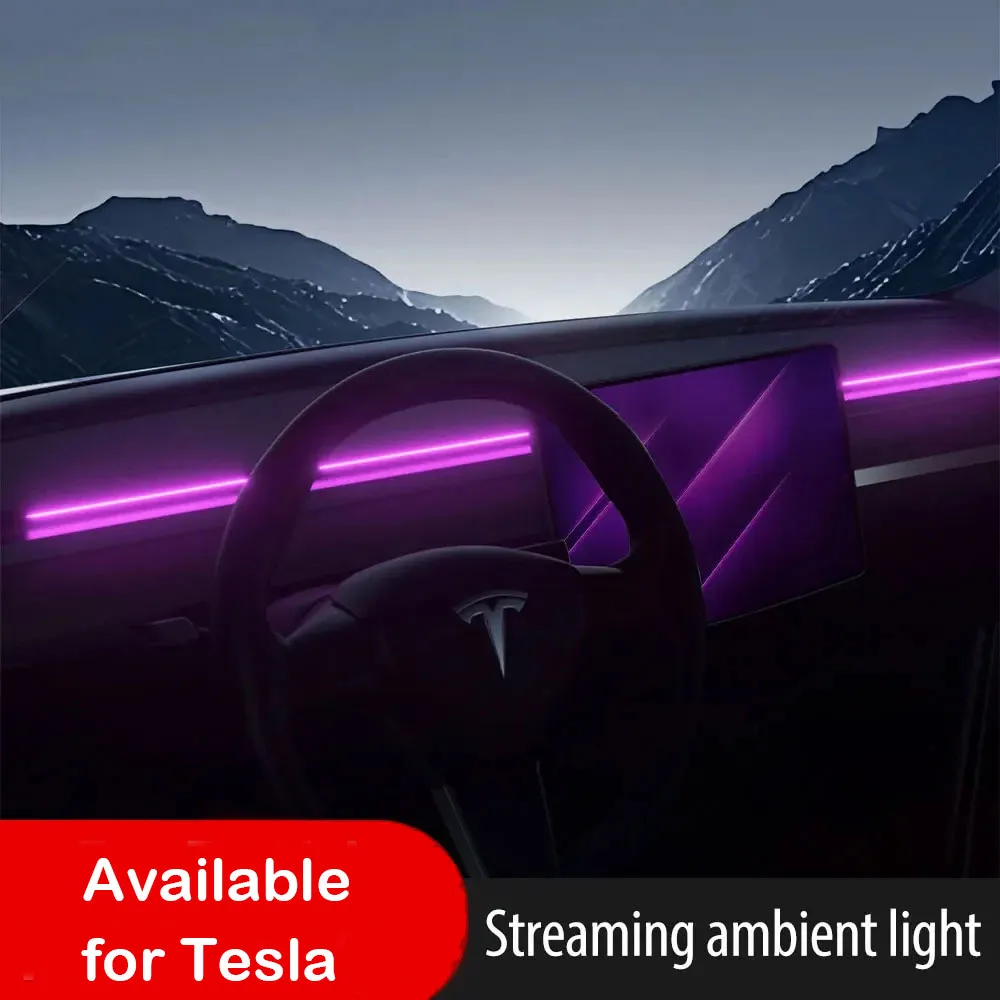 

Car Ambient Light Usb Color Car Interior LED Strip Modified Lighting strip Atmosphere lamp For Tesla Model Best accessories