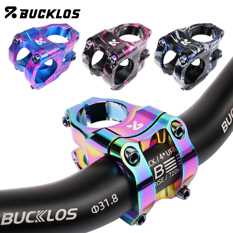 BUCKLOS MTB Short Stem High-strength Handlebar Stem Aluminum Alloy Bicycle Bridge Racing Downhill Bike/Road 31.8x35mm Bike Stem