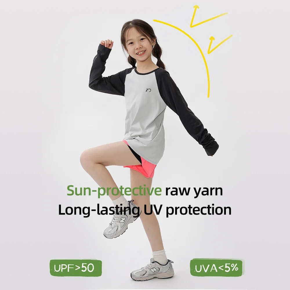 

Little Sponge Raglan Sleeve Cycling Sun Protection Quick-Dry Long-Sleeve T-Shirt