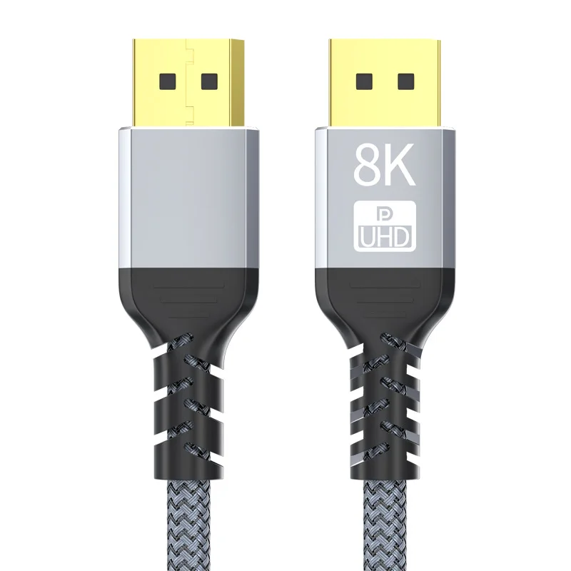 20PCS Wholesale DP 1.4 Cable 8K 60Hz DisplayPort 32.4Gbps Aluminum Alloy Braided Cable 1M 3M