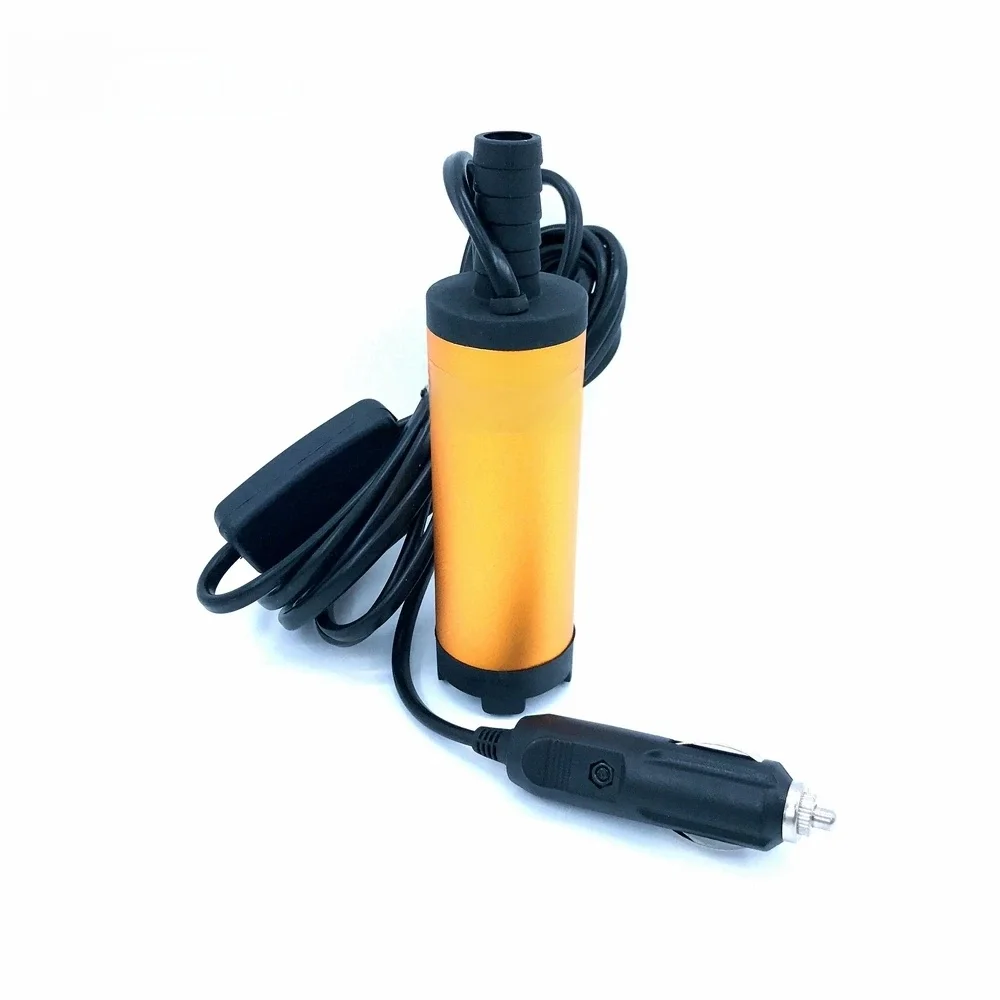 Mini zatapialna pompa ssąca do oleju napędowego 38MM ze stopu aluminium DC 12V 24V 12L/Min 25W Zapalniczka samochodowa — zdjęcie 2