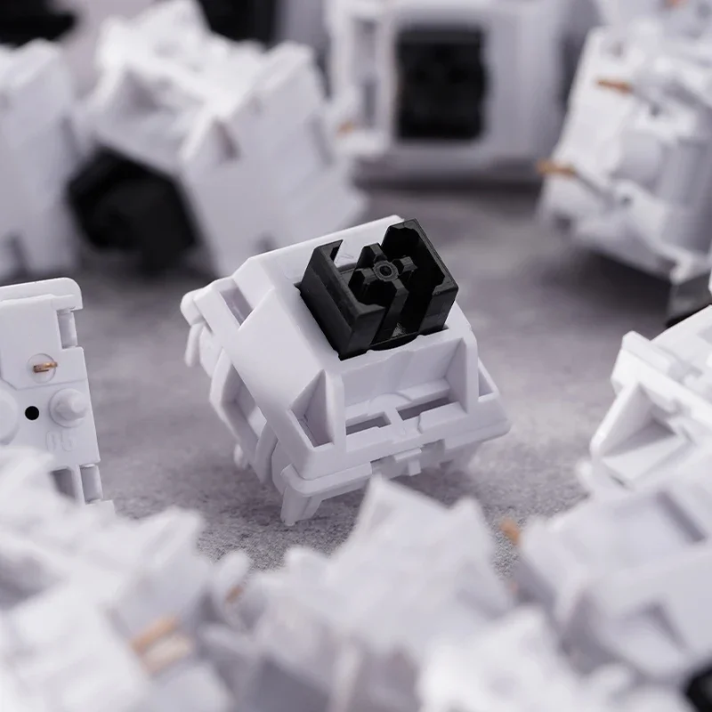 Przełącznik Wuquestudio WS Heavy Tactile Feedback, trzpień POM, obudowa nylonowa, 5-pinowy, montaż PCB do klawiatury mechanicznej, przełącznik WS — zdjęcie produktu 6