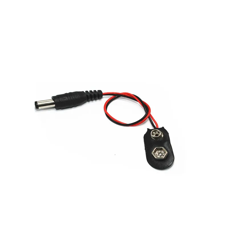 5PCS experiment 9V battery buckle power connection cable 9V battery buckle to DC male cable battery adapter cable