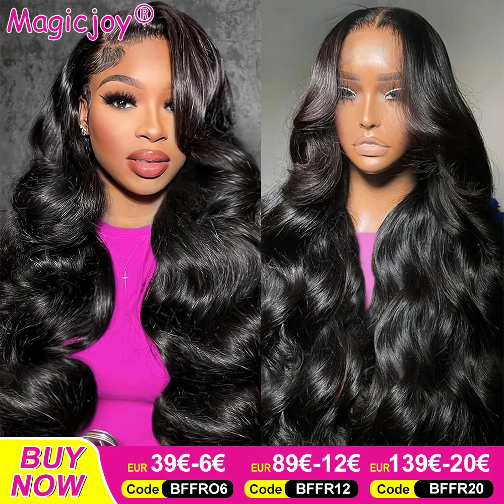 VRVOGUE Body Wave Lace Front human hair wigs Pre Plucked 200 Density Lace Frontal Wigs for Women Natural Black High Density