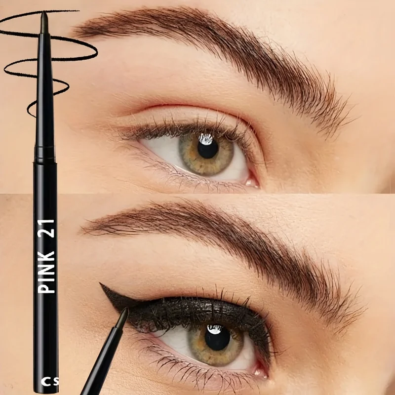 10Pcs Long-Lasting Black Eyeliner Pencils -Waterproof, Sweatproof and Smudge-Proof with Easy Twist  Eyeliner Pencils