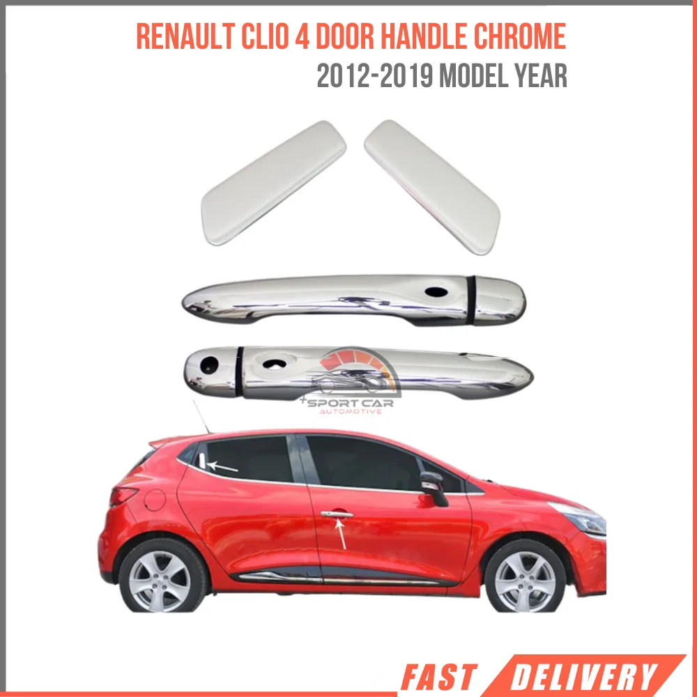 For Renault Clio 4 chrome door handle sensor. 2012-2019. Stainless steel. ISO9001 / 2008 A + quality modified design accessory