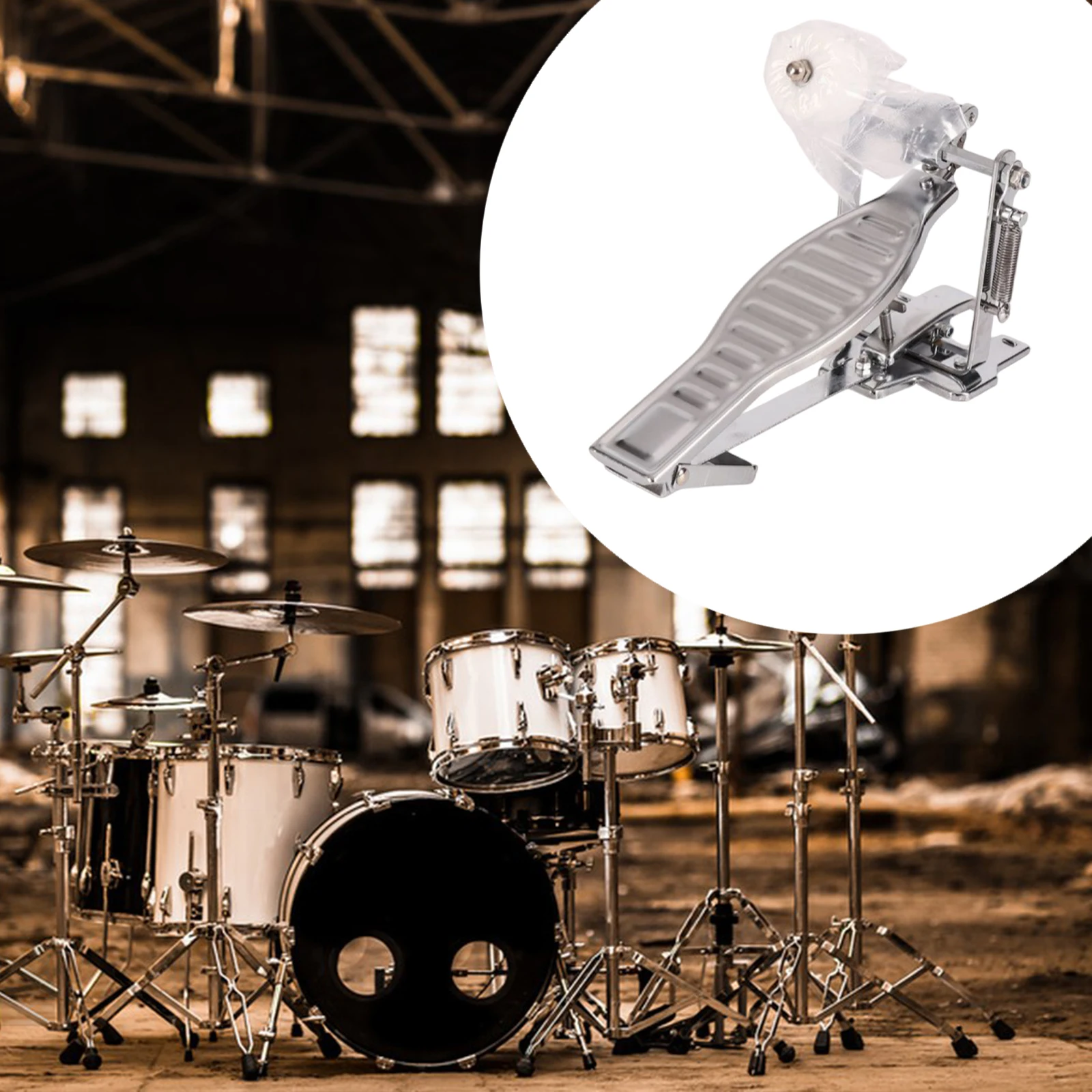 Pedal de pé único com batedor de lã de tambor, substituição de instrumentos de percussão de acionamento de corrente única para amantes de bateria