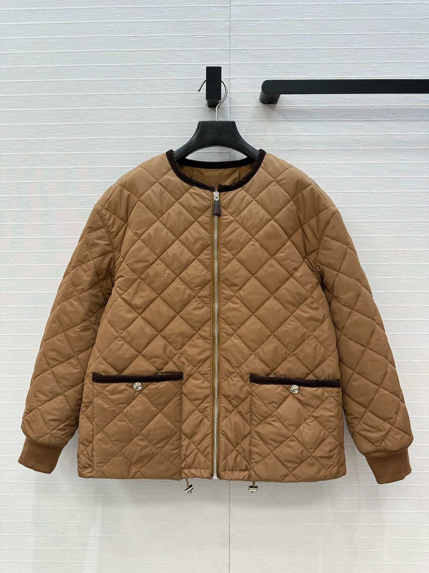 

Women Silhouette Parkas Coat Cardigan O-neck Simple Single Breasted Loose Ladies Jackets Autumn Winter