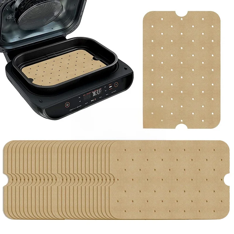 Friteuse à Air papier de cuisson tapis de revêtement antiadhésif cheesecake cuisine outils de cuisson plateau de cuisson jetable pour Ninja Foodi micro-ondes barbecue