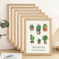 30x40cm Picture Frame Set 12x16 Inch Wooden Photo Frames 3 Pack /6 Pack Black Natural Wood Dark Brown Wall Mount Tabletop Display Home Art Decor