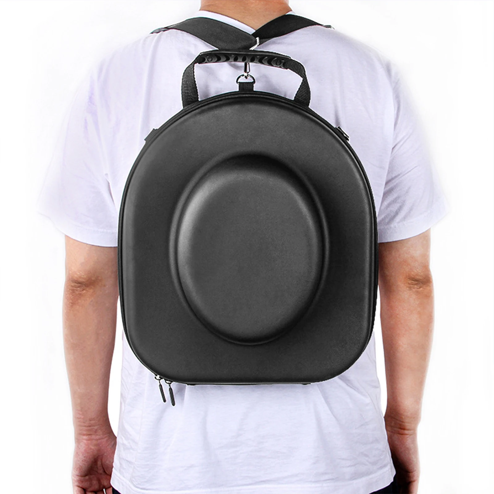 Grande boîte de rangement ronde pliable pour chapeaux, vêtements et chapeaux, sac de voyage et de maison avec couvercle anti-poussière (noir