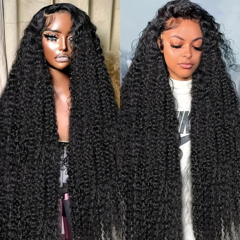 13x4 Deep Wave Lace Front Wigs Human Hair Pre Plucked 180 Density 30 Inch Deep Wave Frontal Wig Human Hair 13x4 Deep Curly Wigs