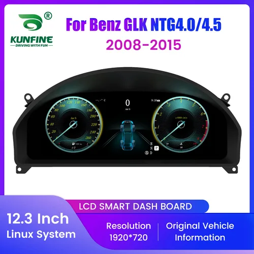 메르세데스 벤츠 GLK NTG4.0/4.5 2008-2015 가상 계기판 속도계 업그레이드 용 12.3 