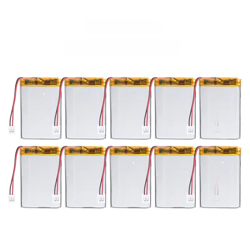 10 Stück 503450 / 523450   3,7 V 1000 mAh Polymer-Lithium-Akku Li-Ionen-Akku JST PH2.0 – 2P für GPS-Smartphone DVD MP5