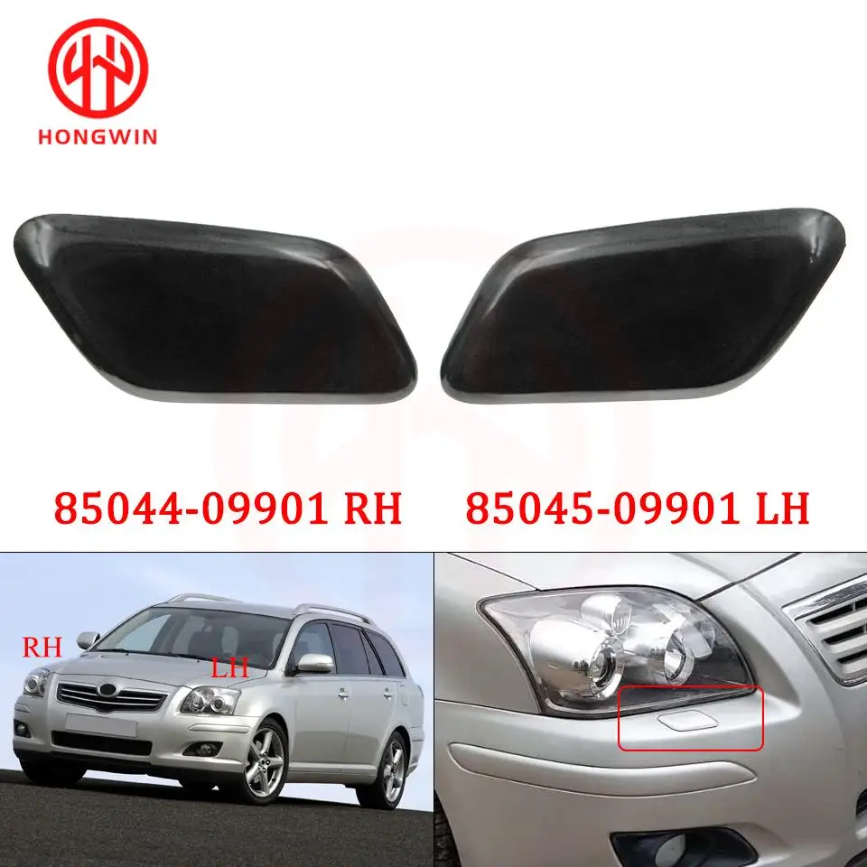 For Toyota Avensis T25 2005-2009 85044-09901 (RH) 8504509901 (LH) Front Bumper Headlight Cleaning Cap Washer Nozzle Spray Covers