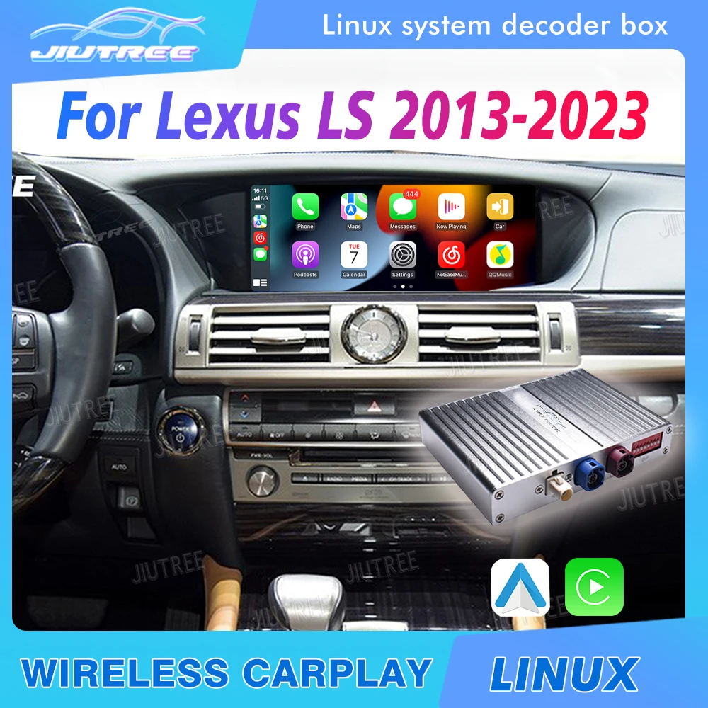 Linux System For Lexus LS 2013-2023 Wireless Apple CarPlay Android Auto Stereo Upgrade Oem screen Retrofit Kit Interface Box