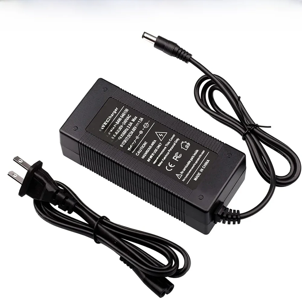 Ładowarka sieciowa 54,6 V 2 A 4 A do akumulatorów litowo-jonowych 48 V 13S z wtyczką DC 5,5 x 2,1 mm / 5,5 x 2,5 mm — zdjęcie produktu 7