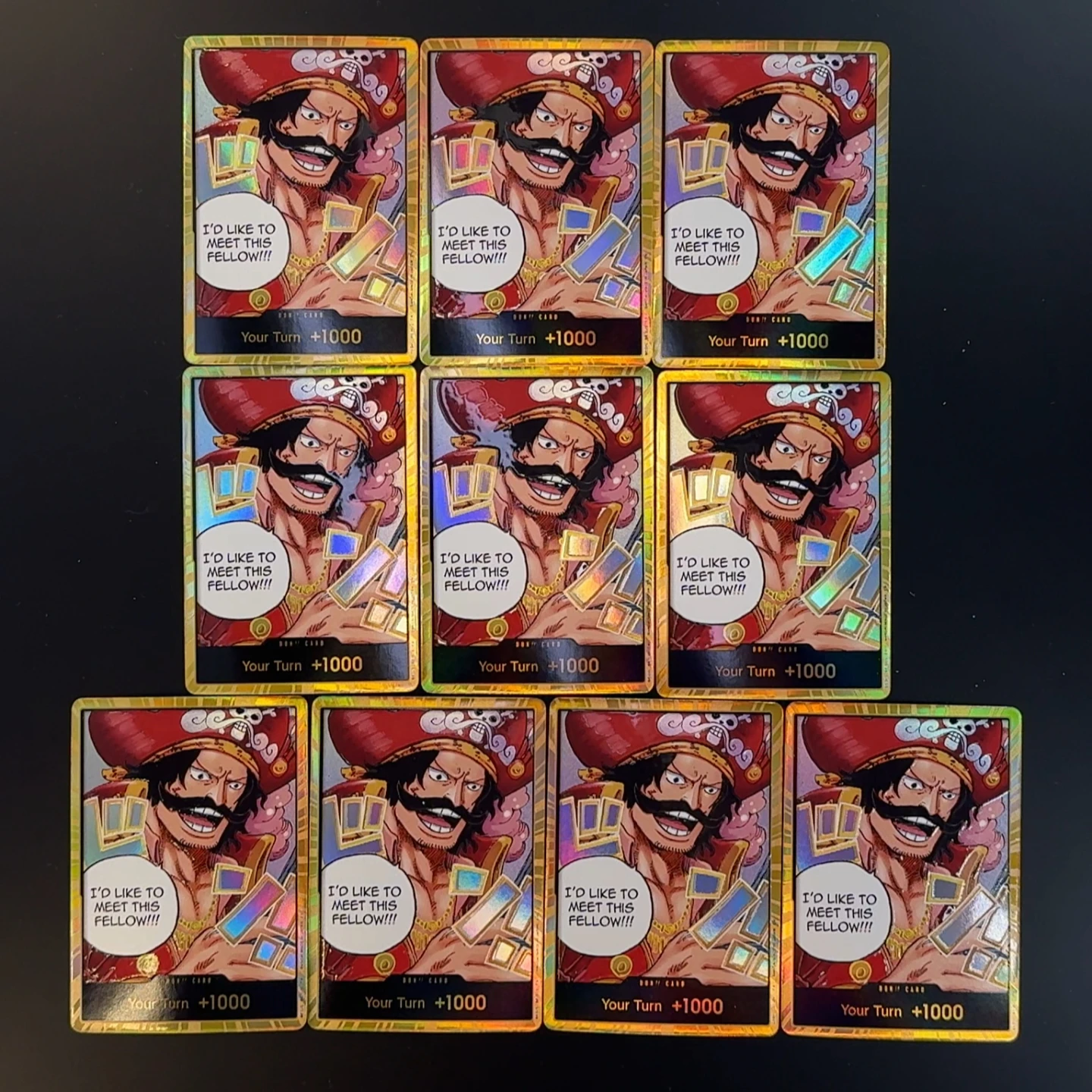 

One Piece TCG OPCG English DON card Golden Roger DON OP13 Carry On His Will Textured Foil Card Animation Collectible Cards