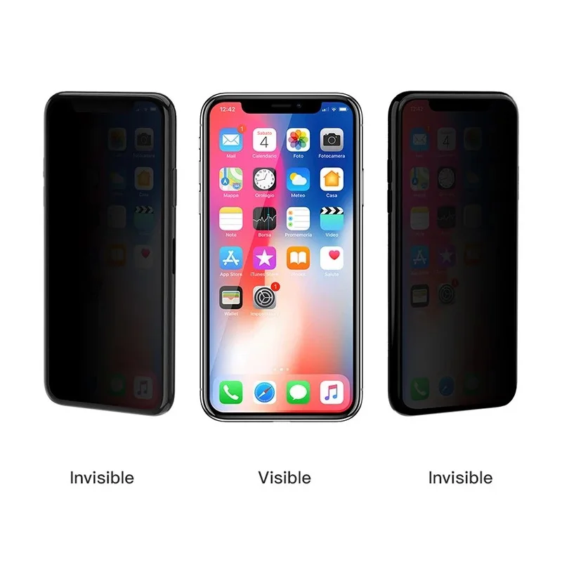 Imagem -02 - Tuoli-anti-peep Hidrogel Flexível Filme Tpu Protetor de Tela Matte Cobertura Completa Iphone 14 13 12 11 x 50 Pcs