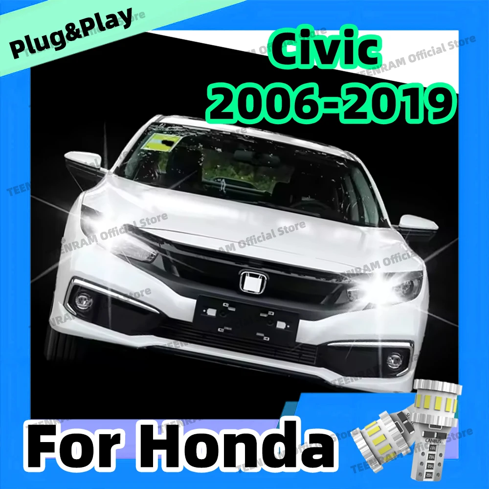 

2x светодиодные лампы T10 для боковых указателей поворота и габаритных огней для Honda Civic 2006-2019