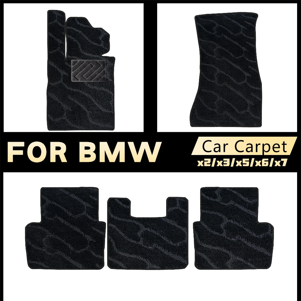 Car Floor Mats For BMW X2 X3 X5 X6 X7 Premium All-Weather Non-Slip waterproof Custom Auto Carpet Cover Interior Accessories