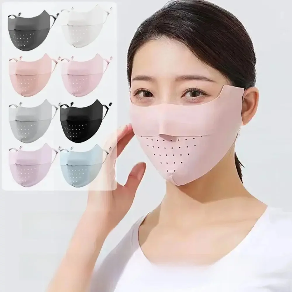 AliExpress Running Cycling Sports Mask Ice Silk Face Mask Uv Sun Protection Summer Adjustable Breathable Men Women Mask