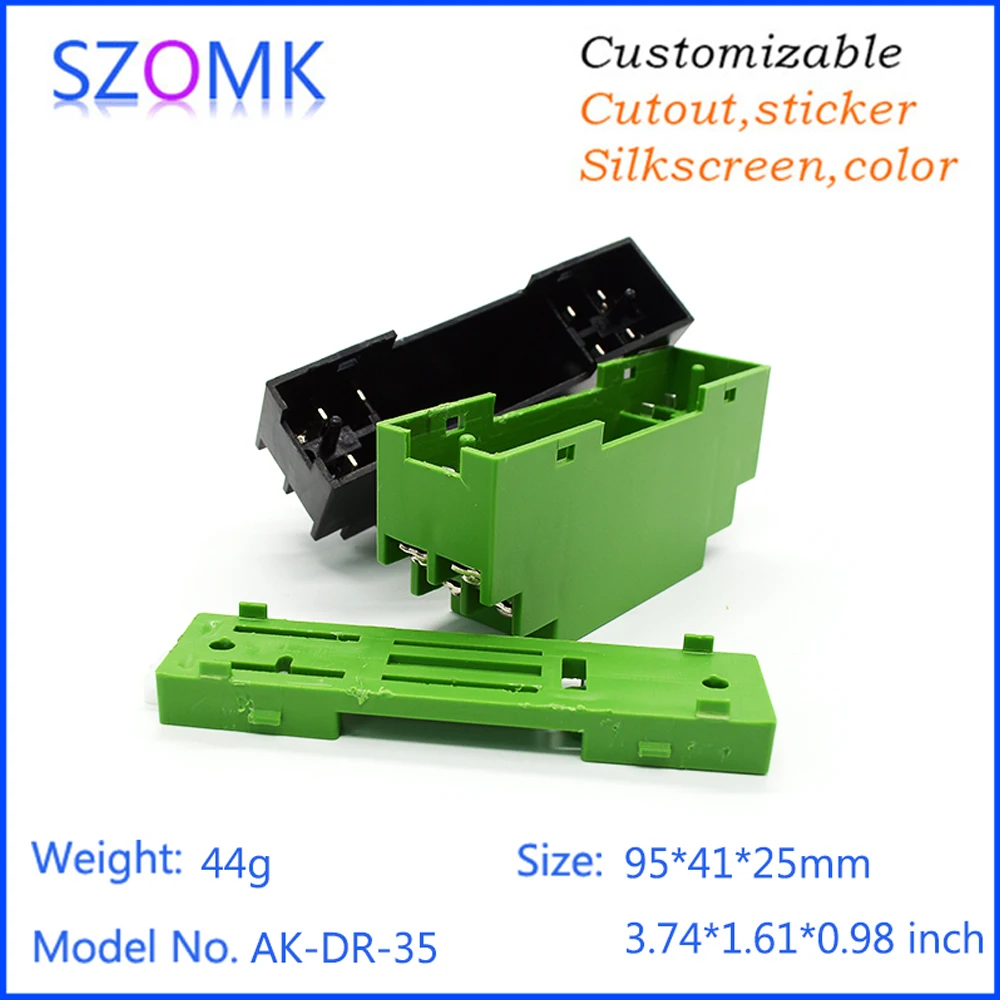 Electrical cable box for pcb din rail housing