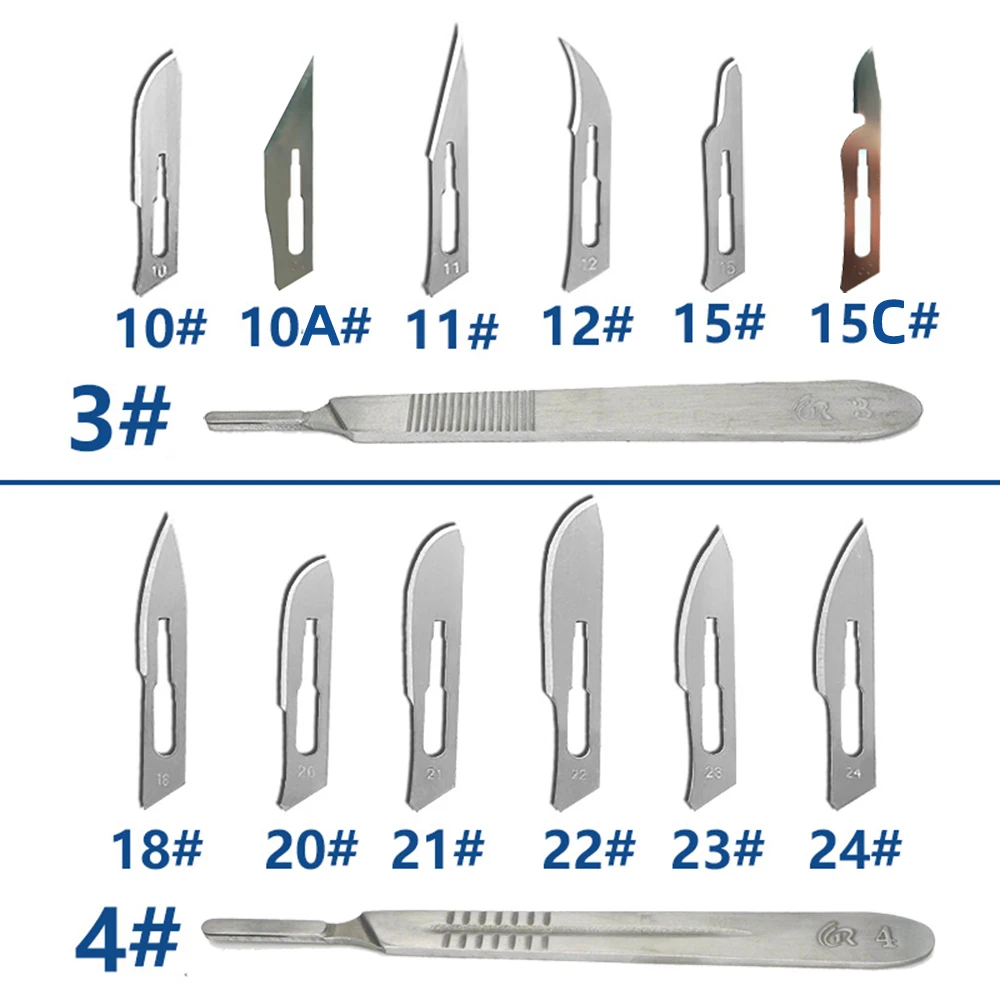 14-Piece Surgical Blade Sets Featuring High Sharpness Sterilized for Cosmetic Surgery, Engraving, and Animal Operations