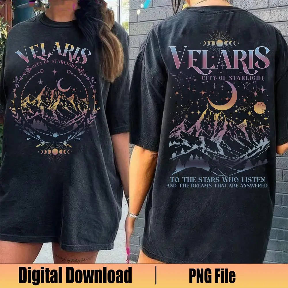 Women Cotton T Shirt City Of Starlight Shirt To The Stars Who Listen Tee Starry Mountain Shirt Short Sleeve Fashion Crop Tops