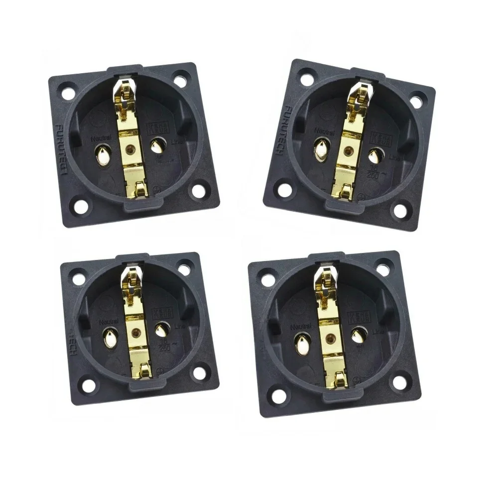 Gniazdo HiFi z czystej miedzi Schuko Furutech pozłacane FI-E30 AC 250V 16A EU IEC Adapter wtykowy Gniazda zasilania CE — zdjęcie produktu 7