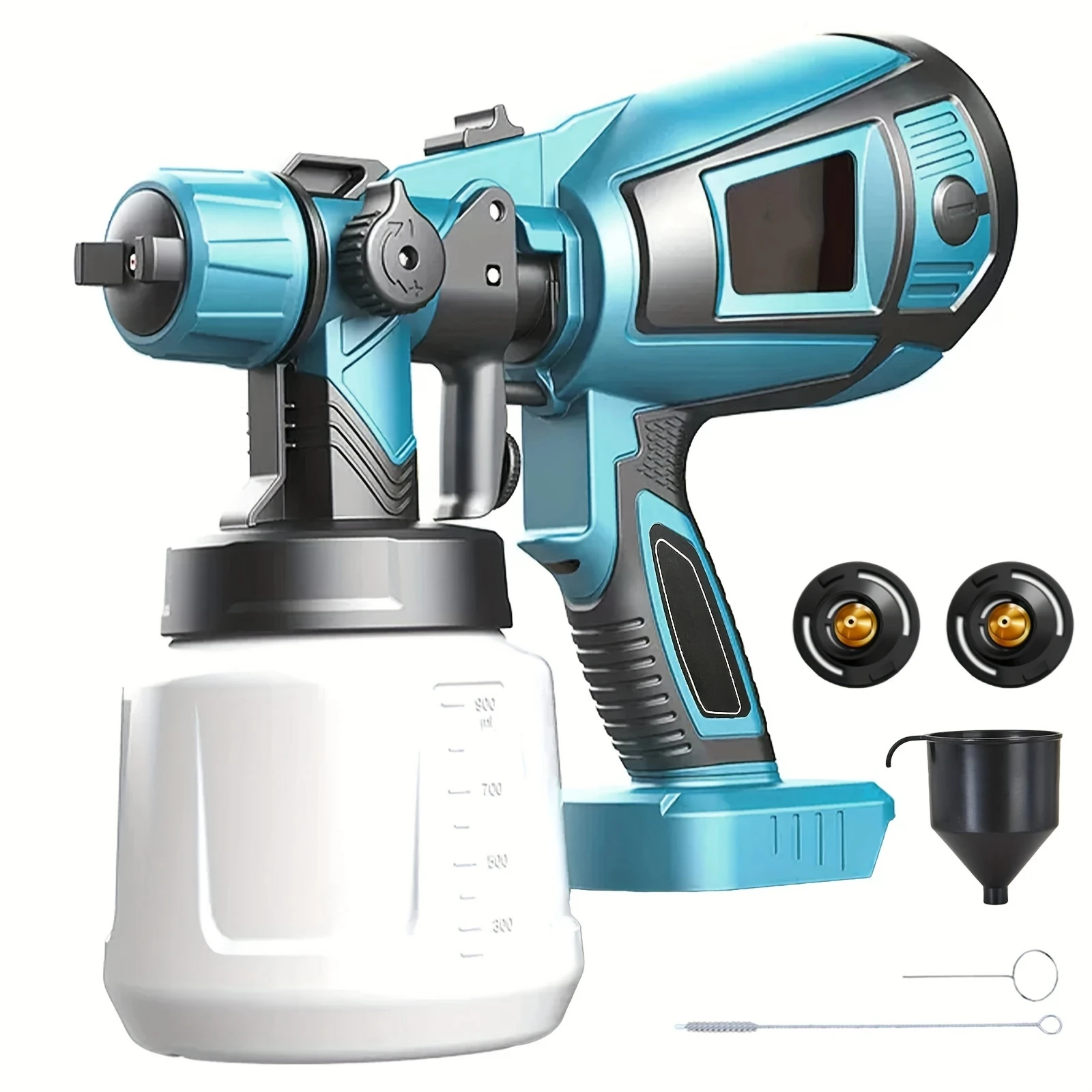 1000Ml Draadloze Elektrische Spuitpistool Draagbare Huishoudelijke Verfspuit Auto Meubelen Stalen Coating Airbrush Voor Makita 18V Batterij