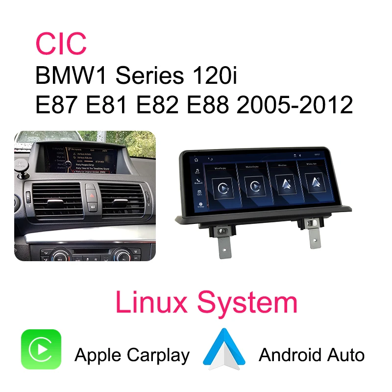 AUTOTOP 10.25 "Draadloze Carplay Android Auto Touchscreen Voor BMW 1 Serie E81 E82 E87 E88 2004-2013 CCC CIC iDrive Autoradio