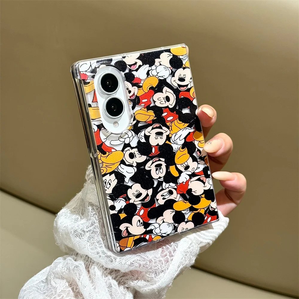 Cute Puppy Mickey Cartoon Phone case for Samsung Galaxy Z Fold 8 Fold 3 4 5 6 7 fold 8 Ultra Cover With Chain Fashion Cute Cases view 4