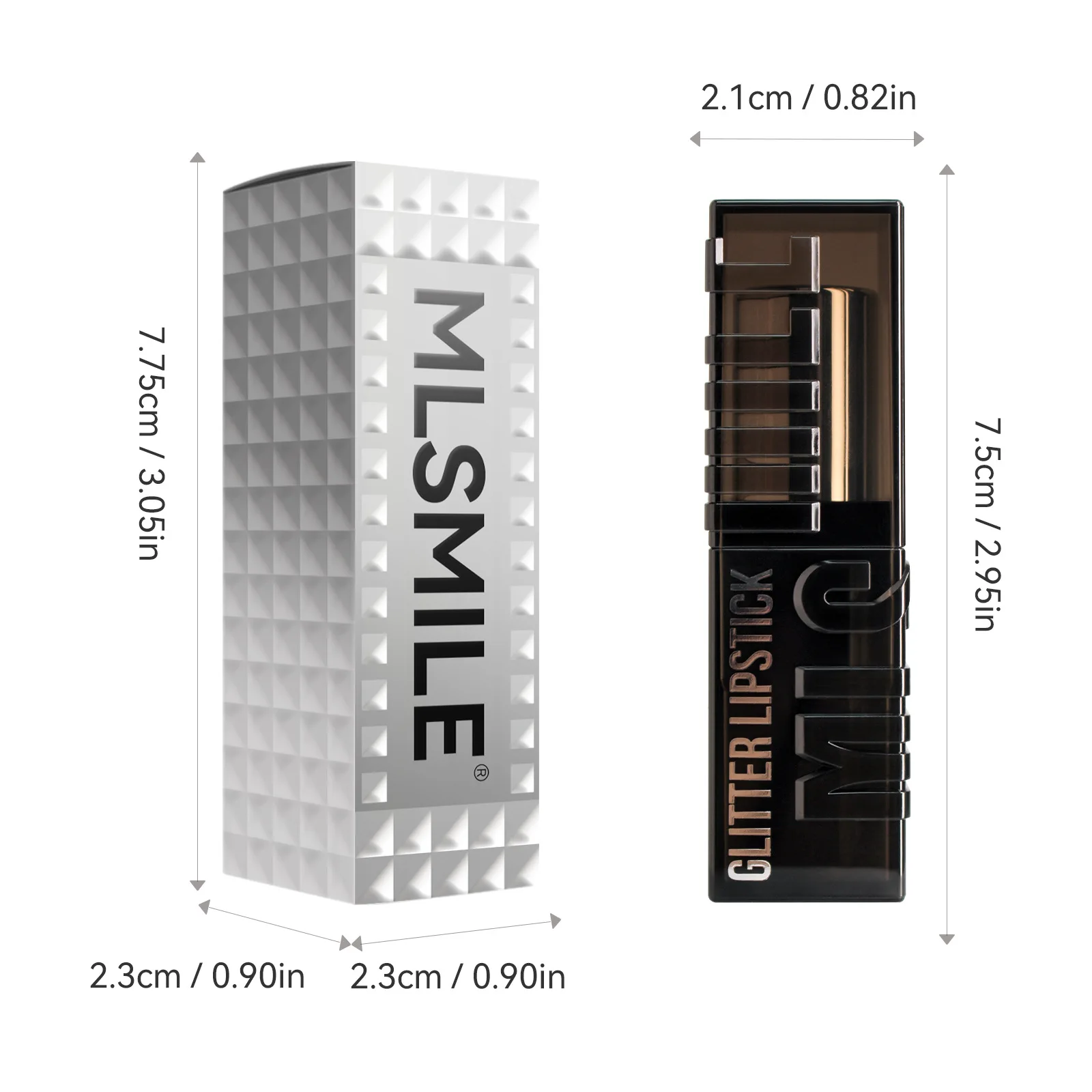MLSMILE Diamond Shimmer Rouge à lèvres : rouge à lèvres hydratant longue durée à infusion de perles métalliques avec formule sans transfert