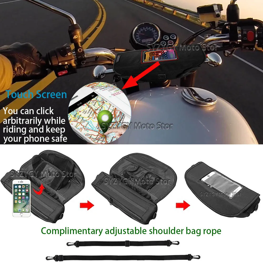 For CFMOTO 800MT Motorcycle Bag Motorcycle accessory  Waterproof And Dustproof Handlebar Storage Bag  navigation bag