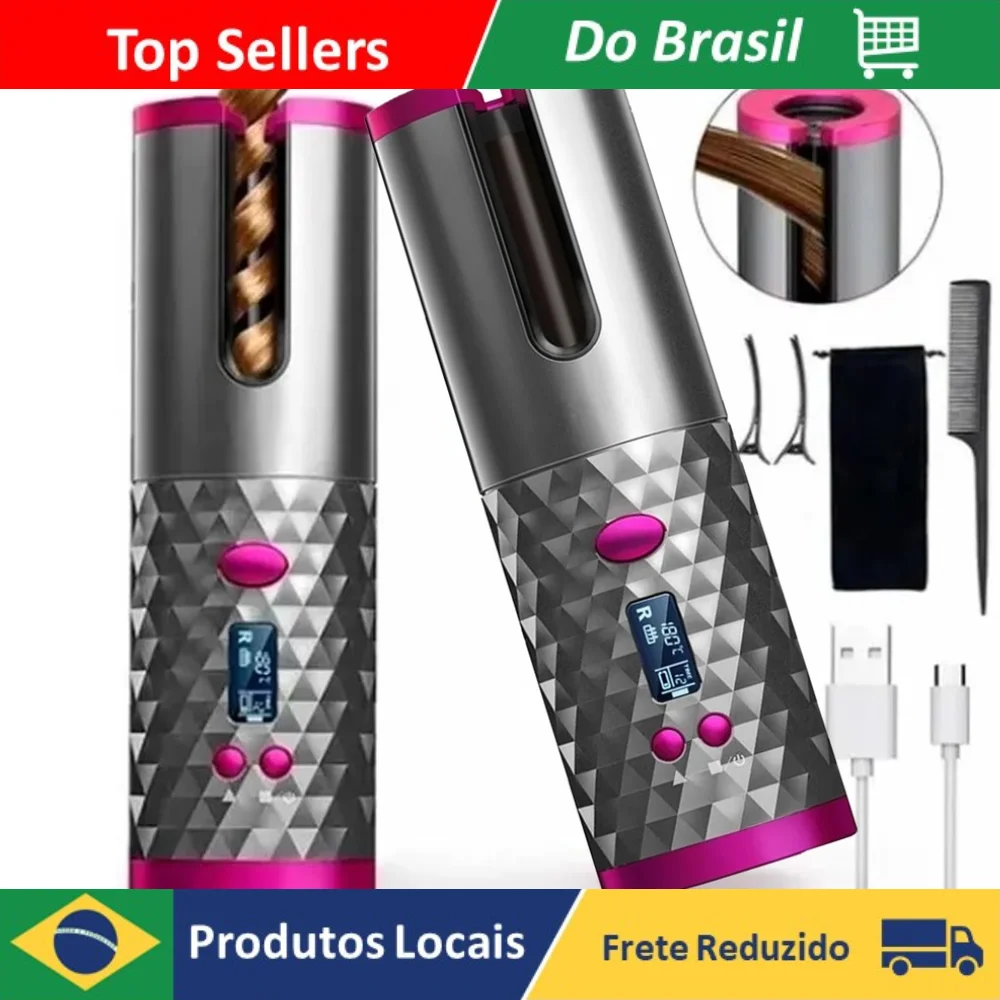 Modelador De Cachos Sem Fio Portatil Ondulado Cabelo Baby Liss Salão de Beleza Cuidados Pessoais Mulher