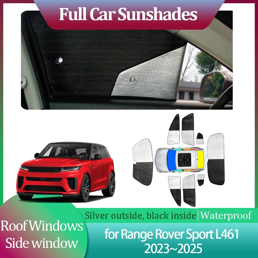 

Full Car Sunshades for Range Rover Sport L461 2023~2025 Windshield Curtain Side Roof Windows Sun Visor Sunroof Cover Accessories