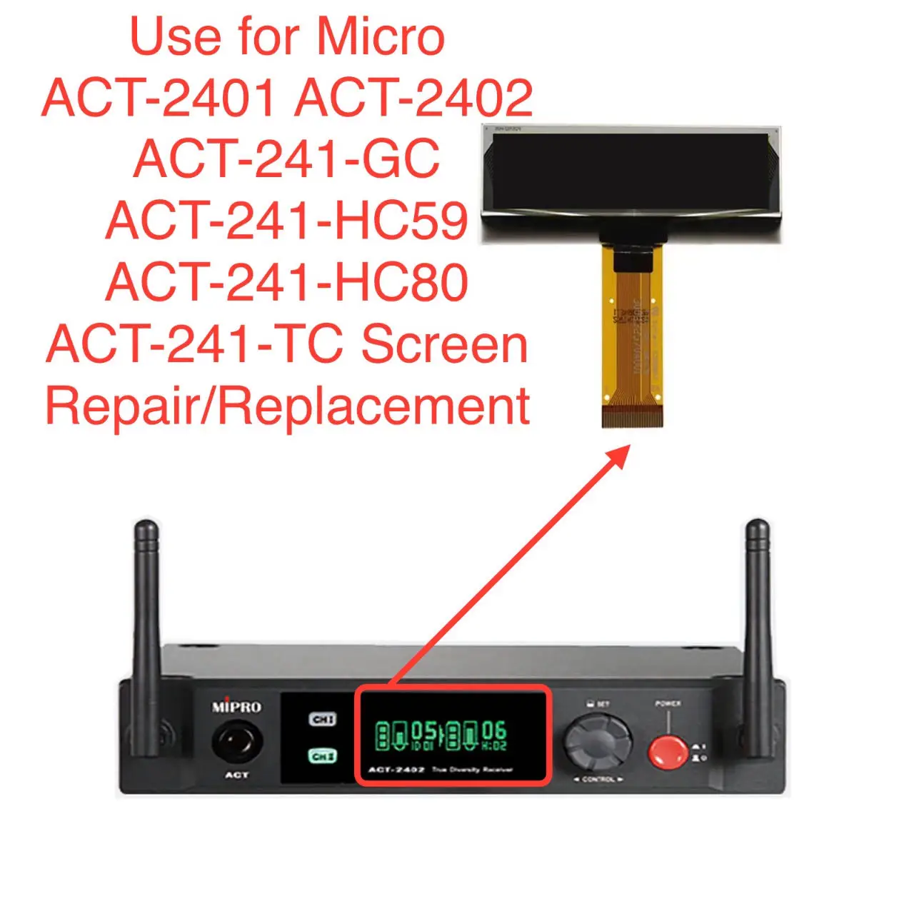 Ecran-oled-pour-mipro-act-2401-act-2402-act-241-gc-act-241-hc59-act-241-hc80-act-241-tc-reparation